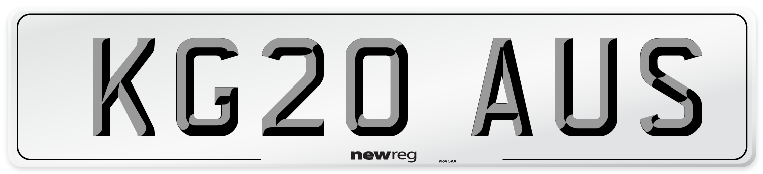 KG20 AUS Number Plate from New Reg